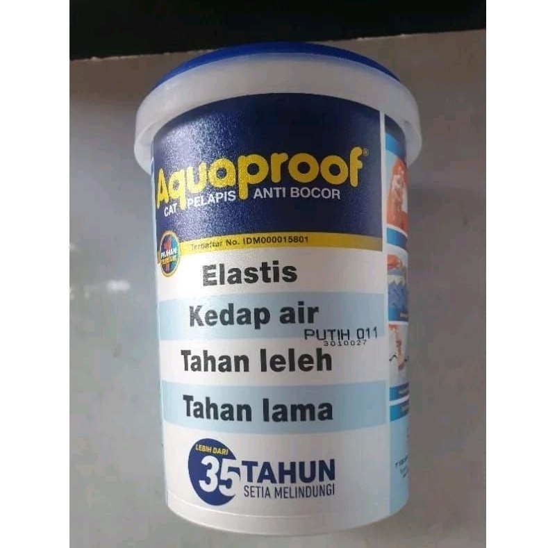 Aquaproof anti bocor warna putih, waterproofing  berat 1 kg