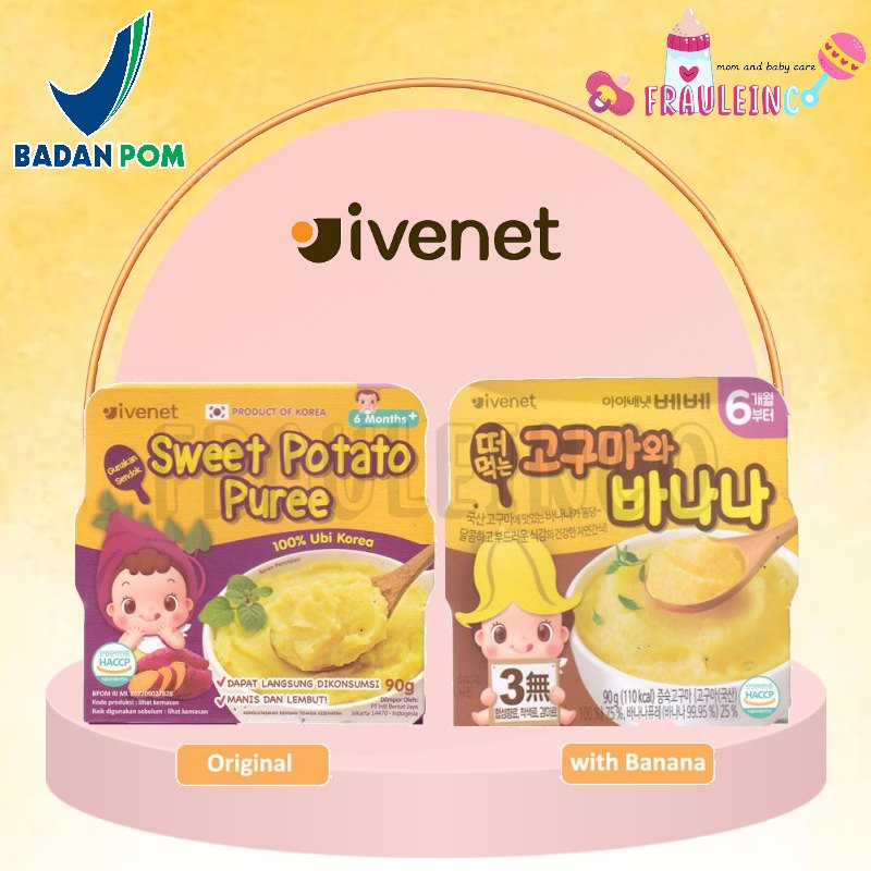 *FRAULEINCO* Ivenet Sweet Potato Puree 90gr / Makanan bayi MPASI