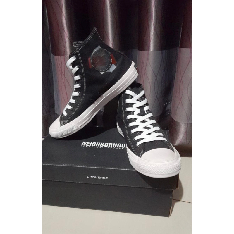 Converse Hi Black Enamel Red