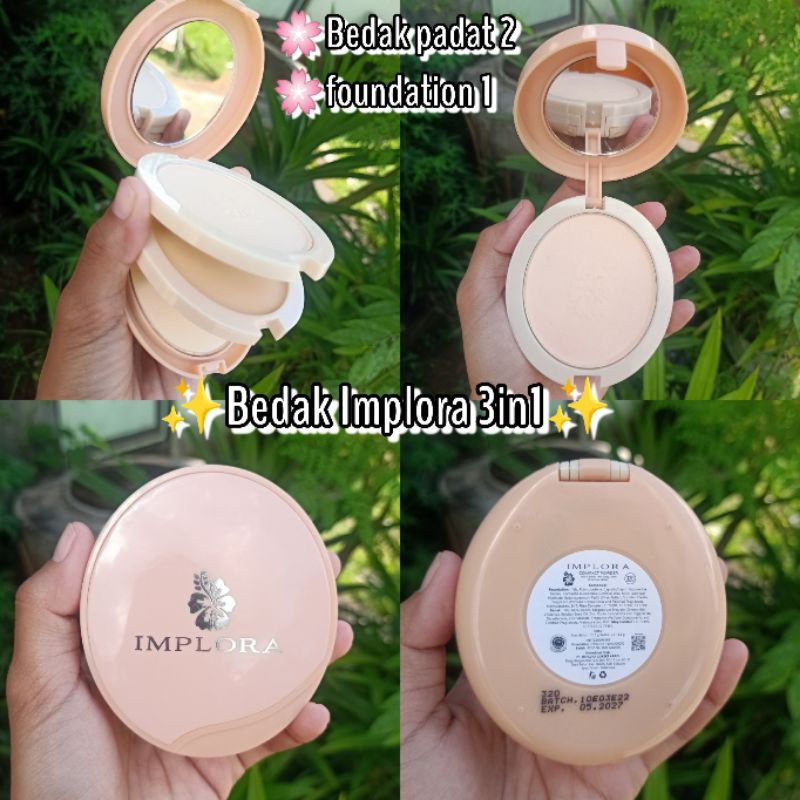 Bedak padat implora /bedak 2in1 padat & foundation