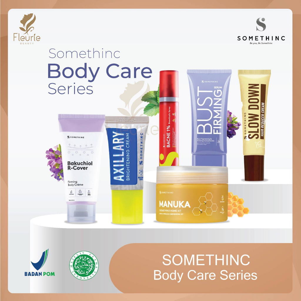 Somethinc Body Care - Axillary Brightening Cream / Bacne 1% Biosalicylic Spray - Body Spray/Brightening Cream Original BPOM