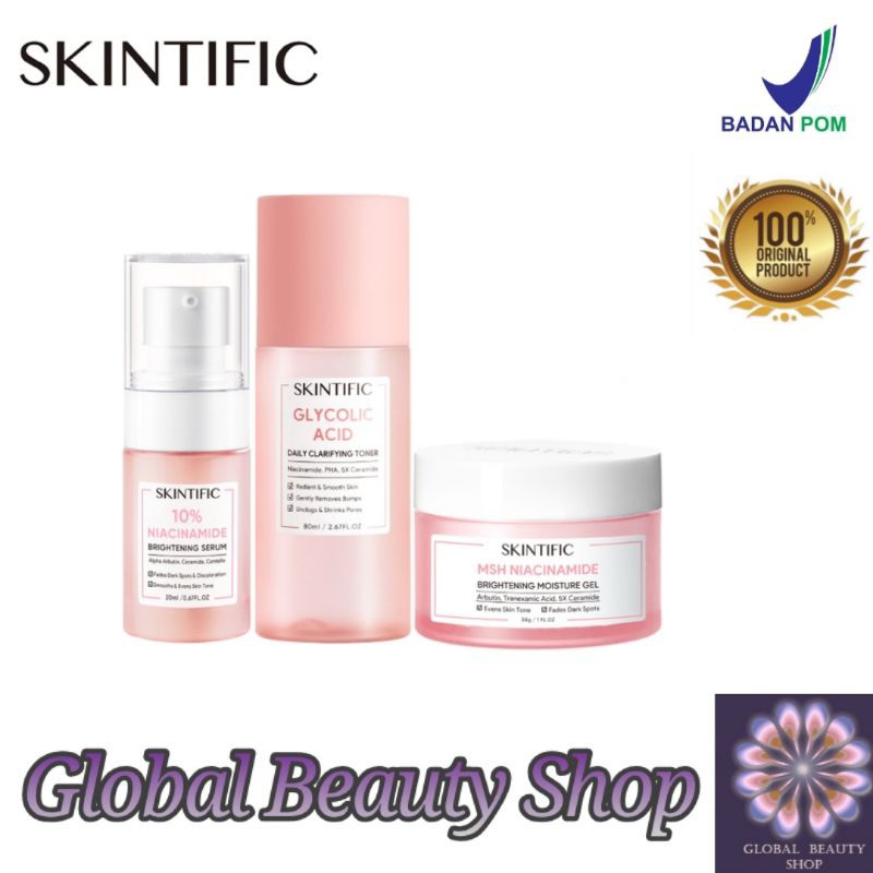 Skintific - Brightening MSH Niacinamide (Serum - Moist Gel - Toner)