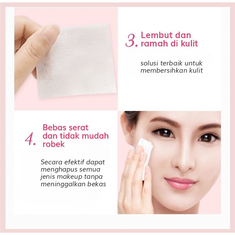 Kapas Toner Kapas Wajah Cotton Puff Remover Skin Care Isi 100 Lembar