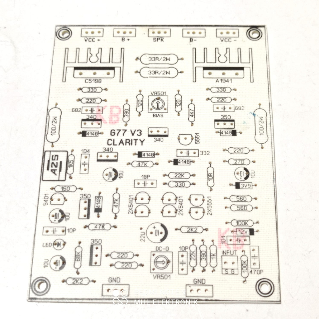 PCB Power Amplifier Builtup G77 V3 Clarity FIBER
