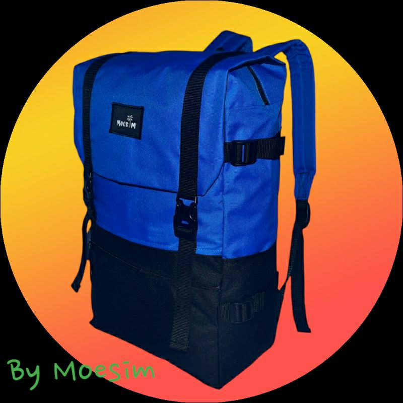 Tas Ransel Semi Keril Tas Sekolah Tas Punggung Backpack Laptop Distro Brand Moesim Original