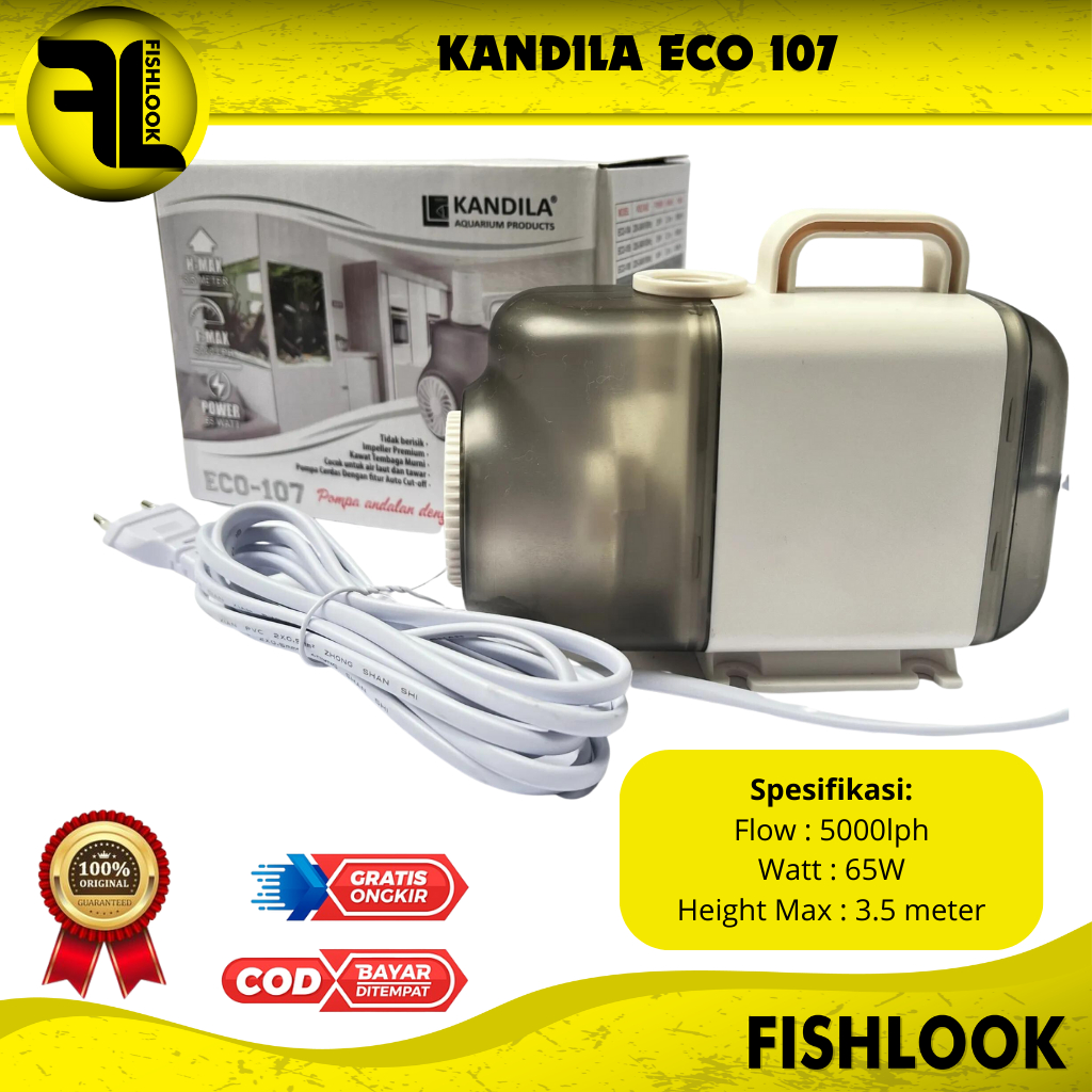 KANDILA ECO 107 ECO107 MESIN POMPA CELUP POWER HEAD AQUARIUM LOW WATT