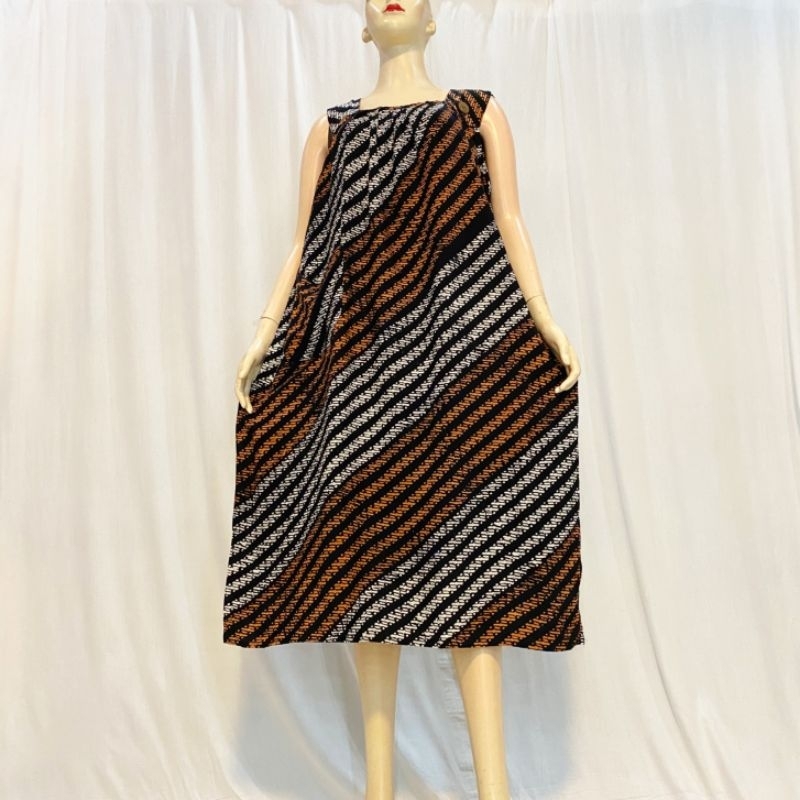 [LD 140cm] daster gandul batik cap sogan super jumbo singlet yukensi tanpa lengan