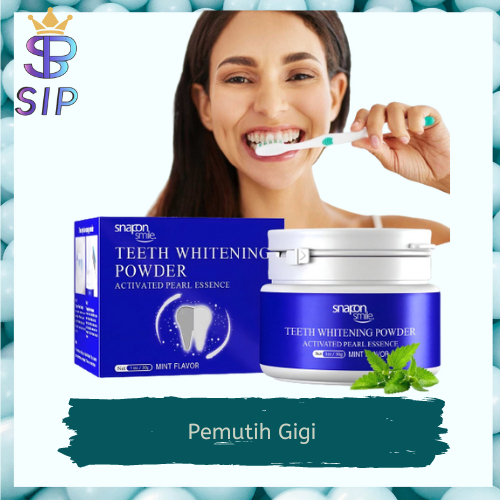 Snap On Smile Teeth Whitenning Powder Pemutih Gigi Serbuk Mint 30g