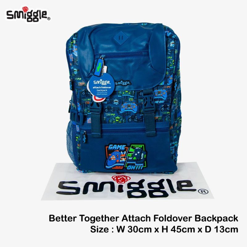 Tas smiggle mirror quality Foldover/Smiggle better together attach foldover backpack