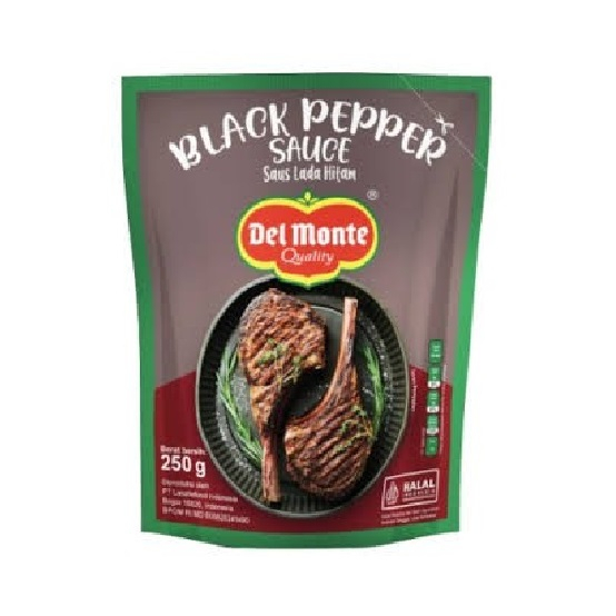 

saus lada hitam black pepper del monte 250