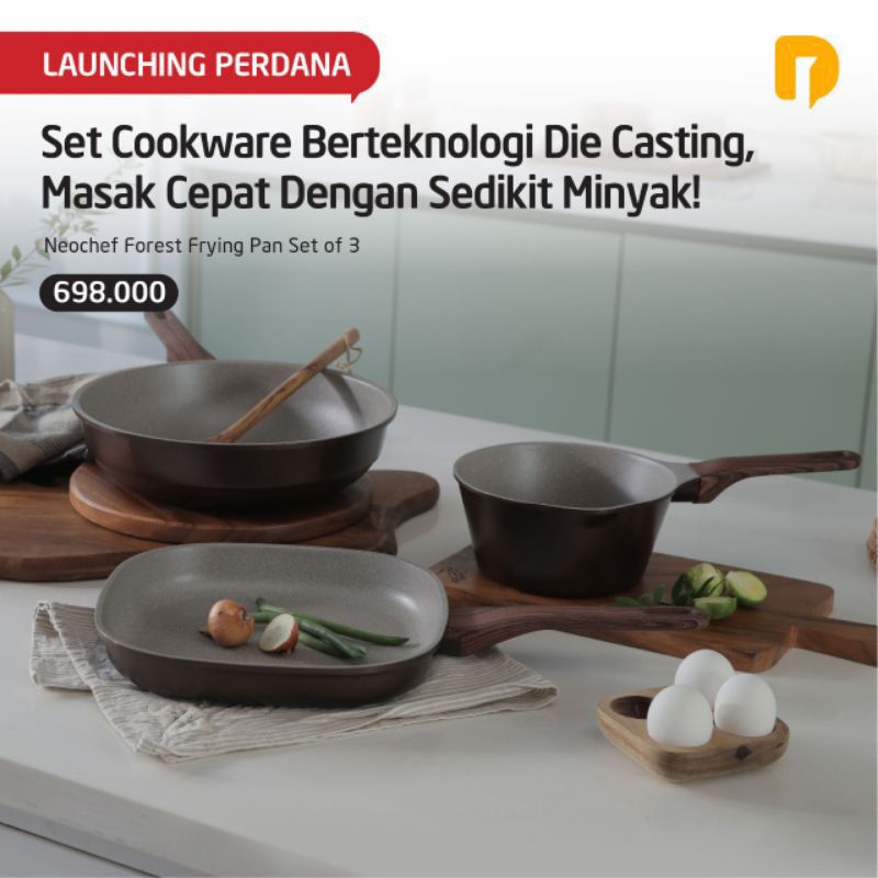 Neochef Forest Frying Pan Set of 3