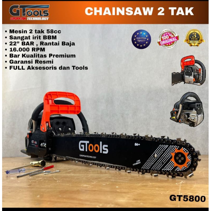 CHAIN SAW HONDA BY STHILL gergaji potong  2TAK GTOOLS EROPA type GT5800 senso potong chainsaw kayu