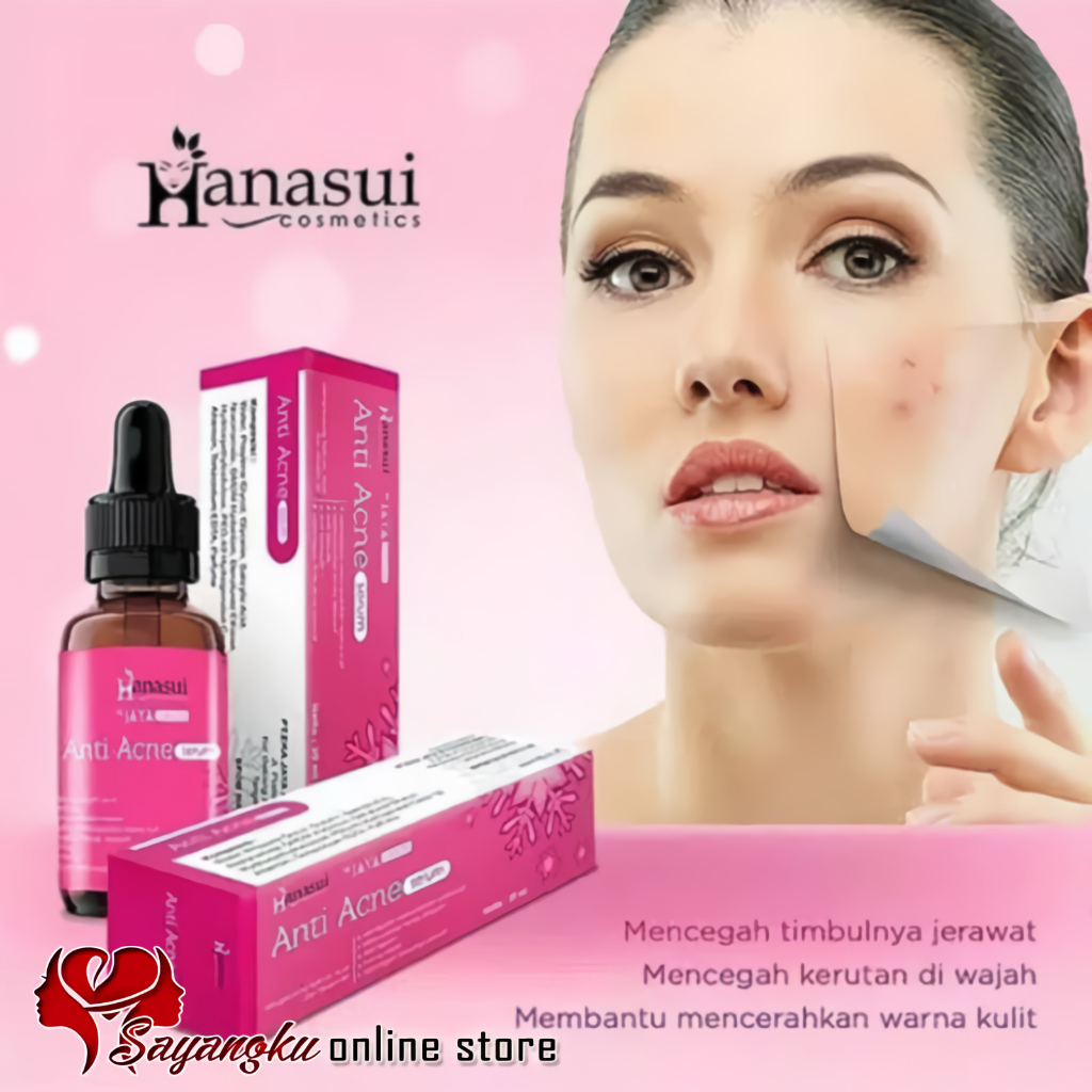 HANASUI ANTI ACNE SERUM Penghilang Jerawat Dan Bekas Jerawat Wajah Wanita Dan Pria Ampuh Sudah BPOM 