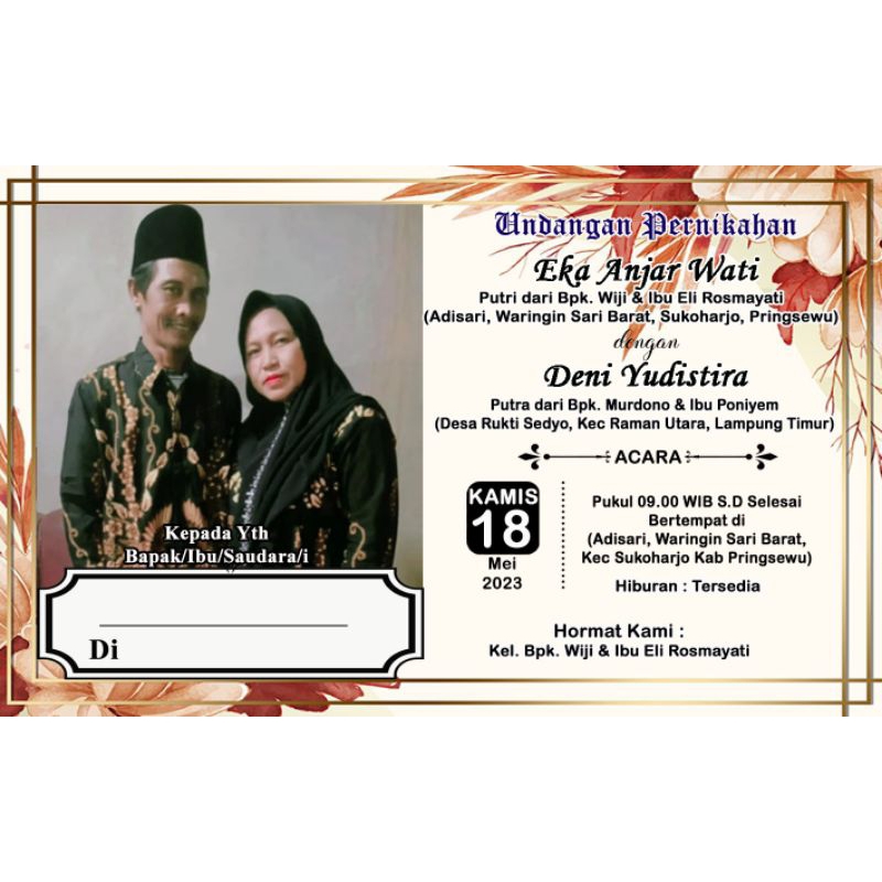 undangan kopi / undangan punjungan / undangan mini / undangan besek