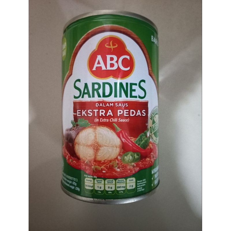 

SARDENABC[EXTRAPEDAS]SardinesABC[ukuranbesar]425gram