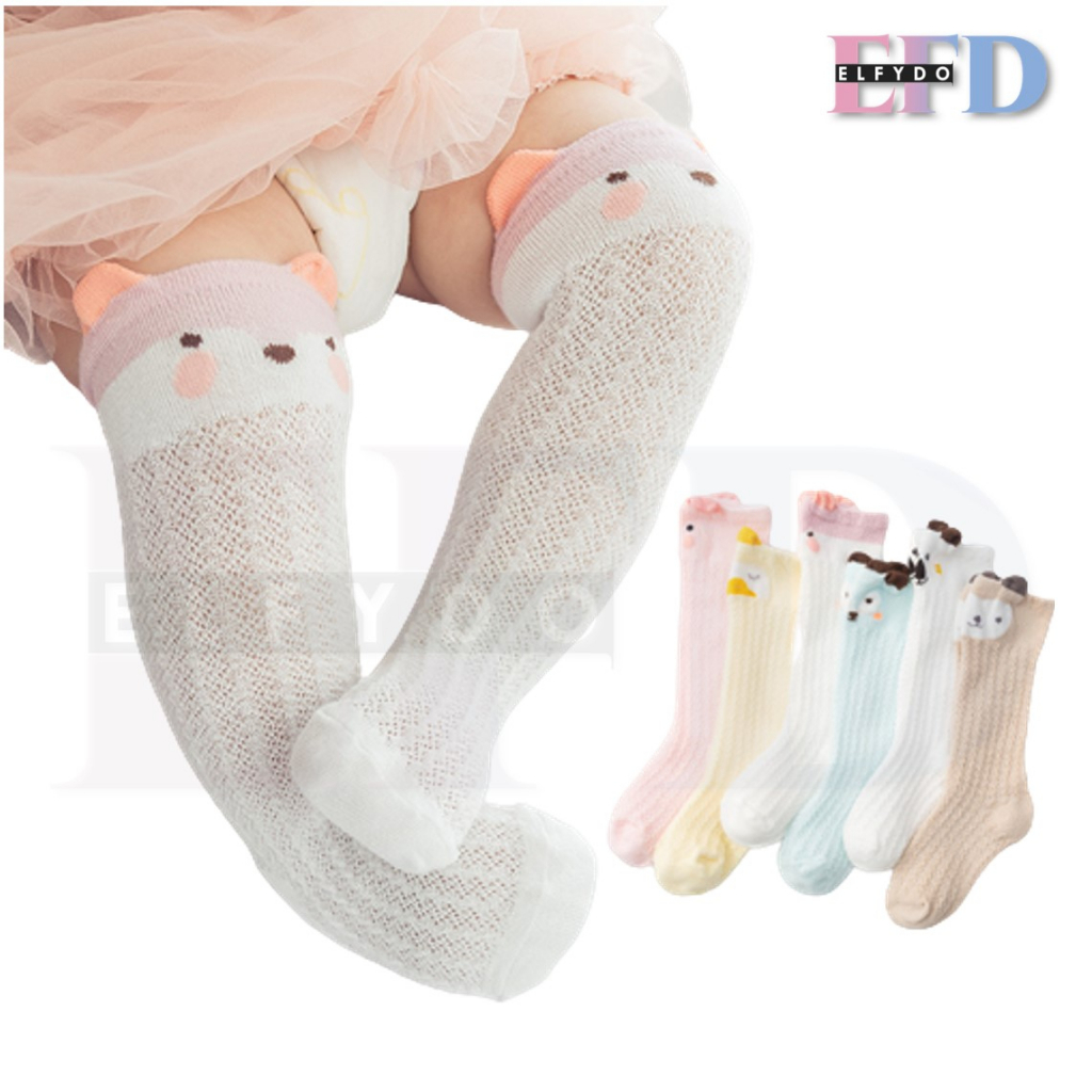 ELFYDO KS35 Kaos Kaki Bayi Panjang Karakter Hewan Kaos Kaki Anak Motif Animal