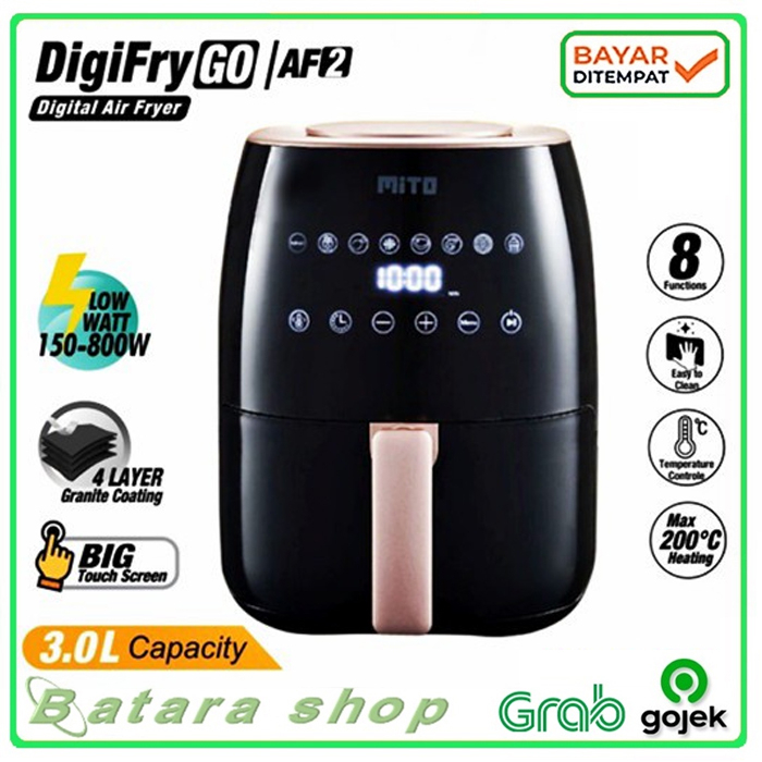 Air Fryer Digital Mito AF2 Mito Air Fryer AF 2 Kapasitas 3 Liter