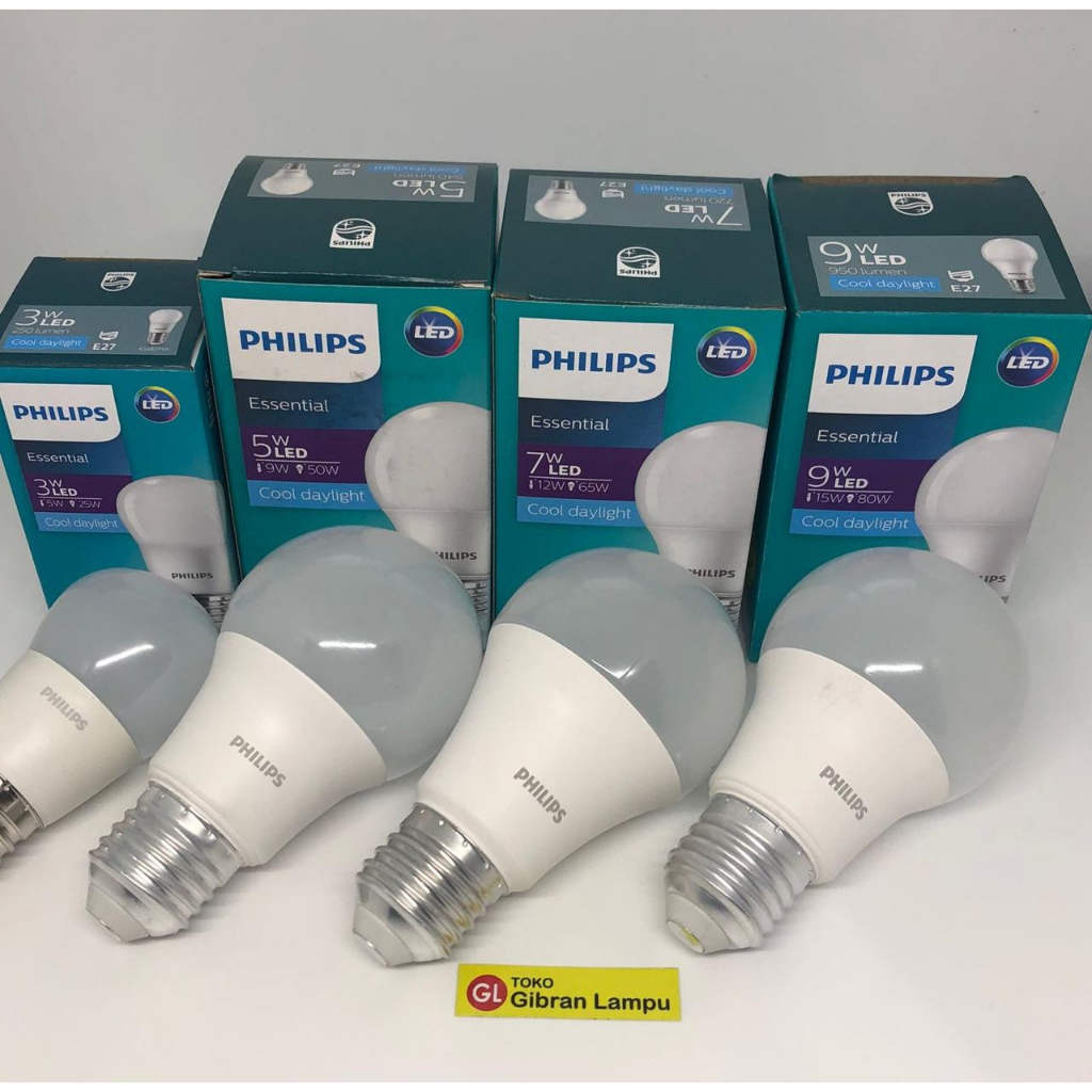 Lampu LED Philips Essential 3w 5w 7w 9w - LED Bohlam Bulb Philips All Varian Watt