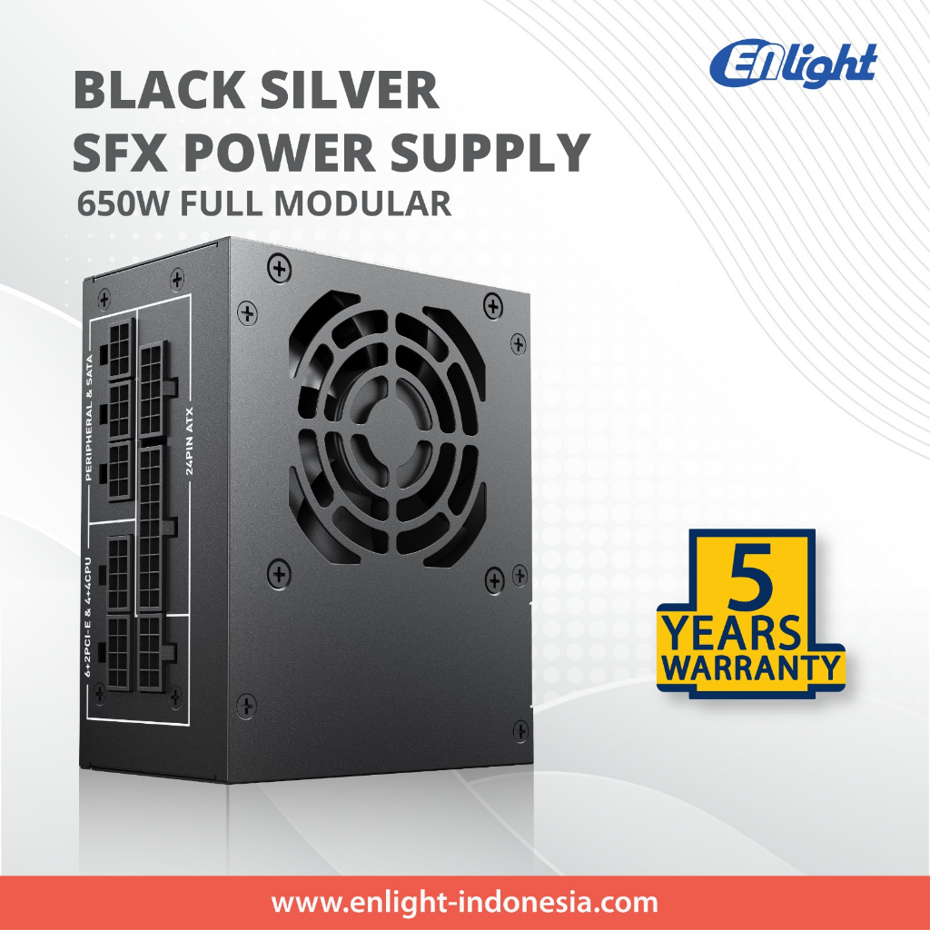 PSU SFX ENLIGHT BLACK SILVER 650W 80 PLUS GOLD