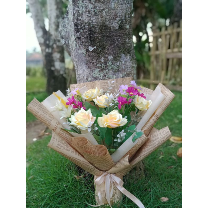 Buket bunga artificial premium