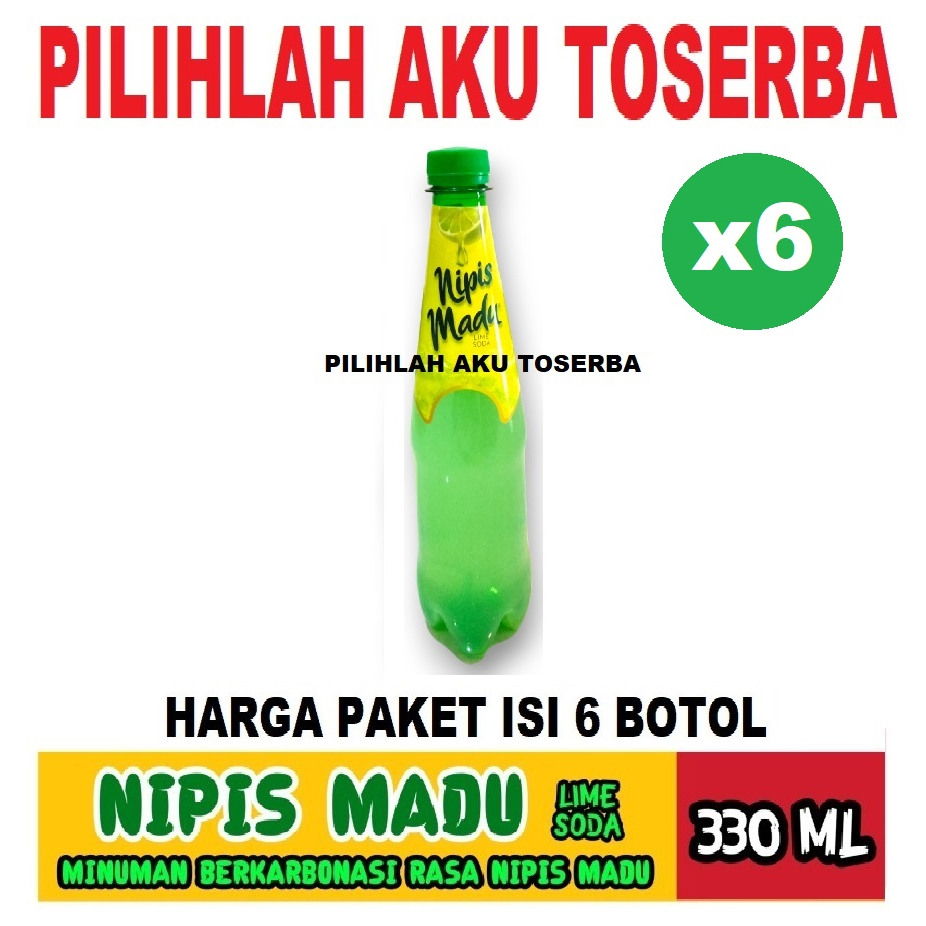 Minuman NIPIS MADU Lime Soda Pet 330 ml - ( HARGA 6 BOTOL )