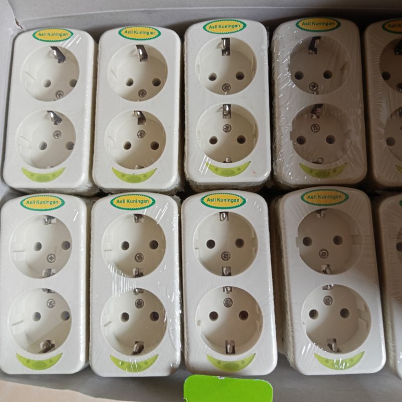 Stop kontak 2 Lobang+Lampu indikator