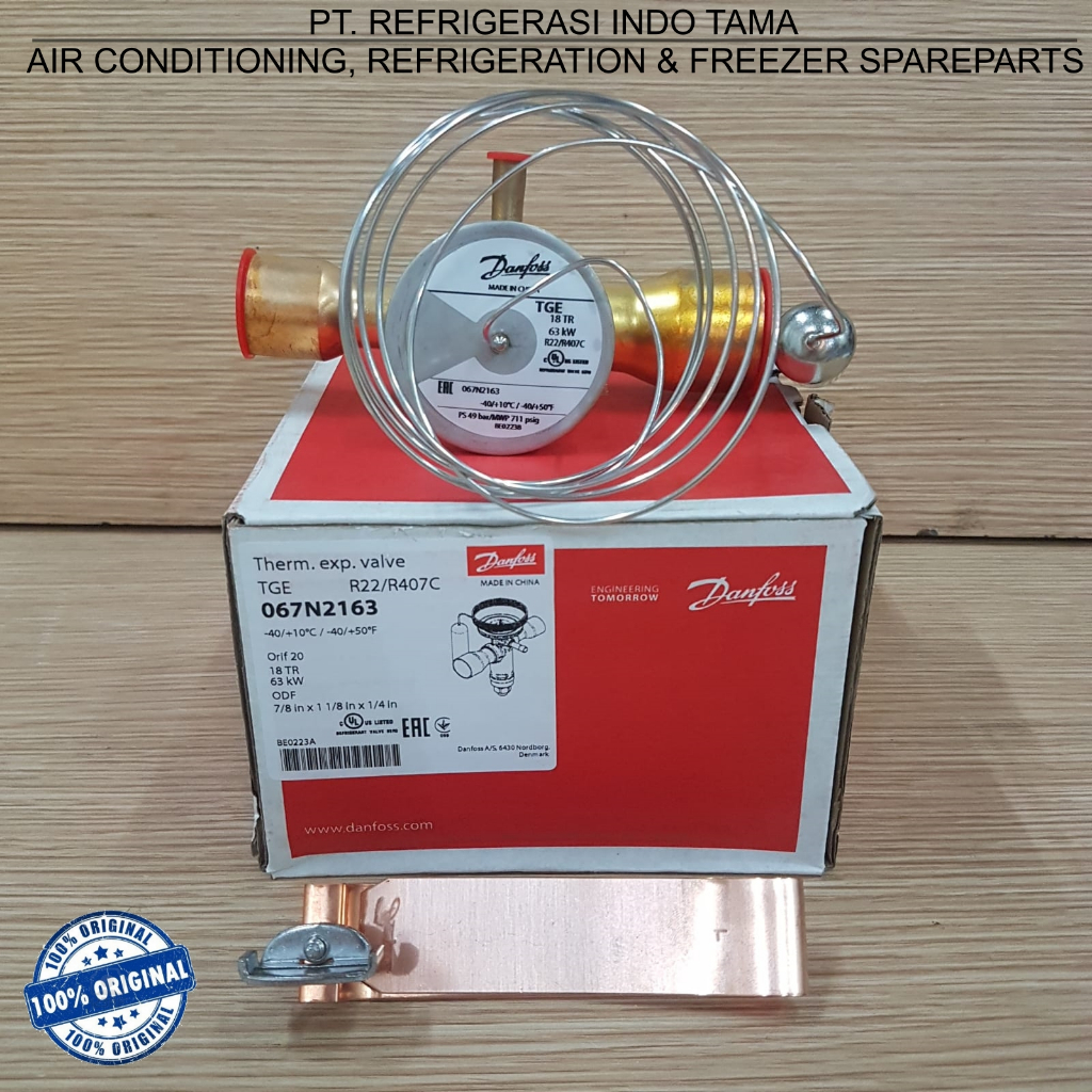 R22 / R407C TGE 18 TR  067N2163 / 067N2183 Danfoss Expansion Valve / Expansi