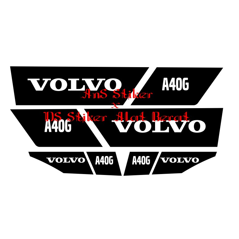 Stiker Dump Truck Volvo A40G Articulated Hauler