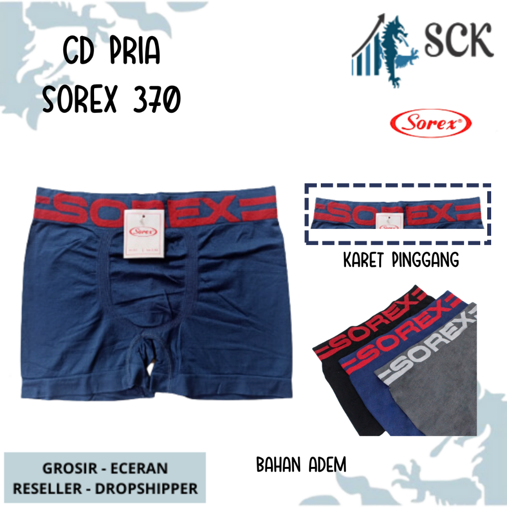 [ISI 2] CD Pria SOREX 370 / Boxer Cowok CD Cowok SOREX - sckmenwear GROSIR