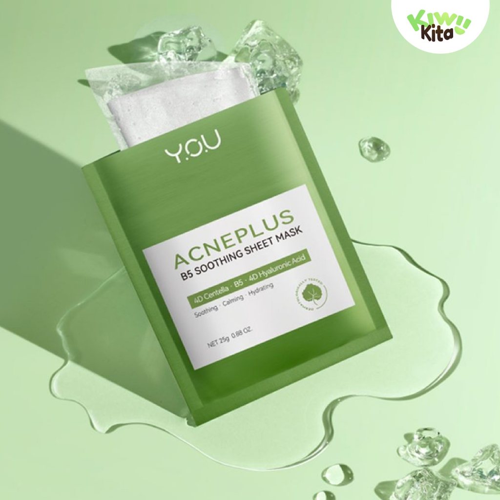 YOU AcnePlus B5 Soothing Sheet Mask | Masker Jerawat | Acne Treatment