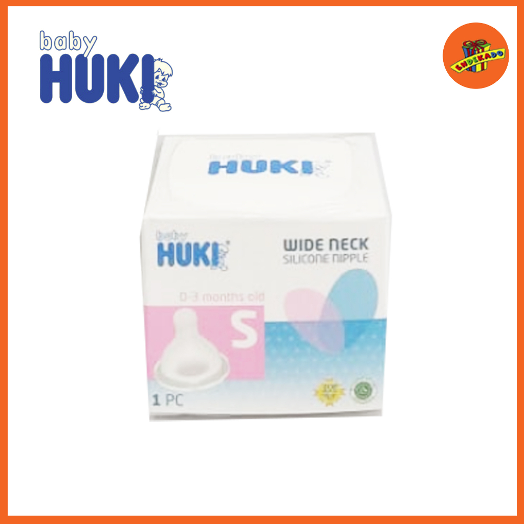 HUKI WIDE NECK SILICONE NIPPLE 1PC - Dot / Empeng Bayi Makassar