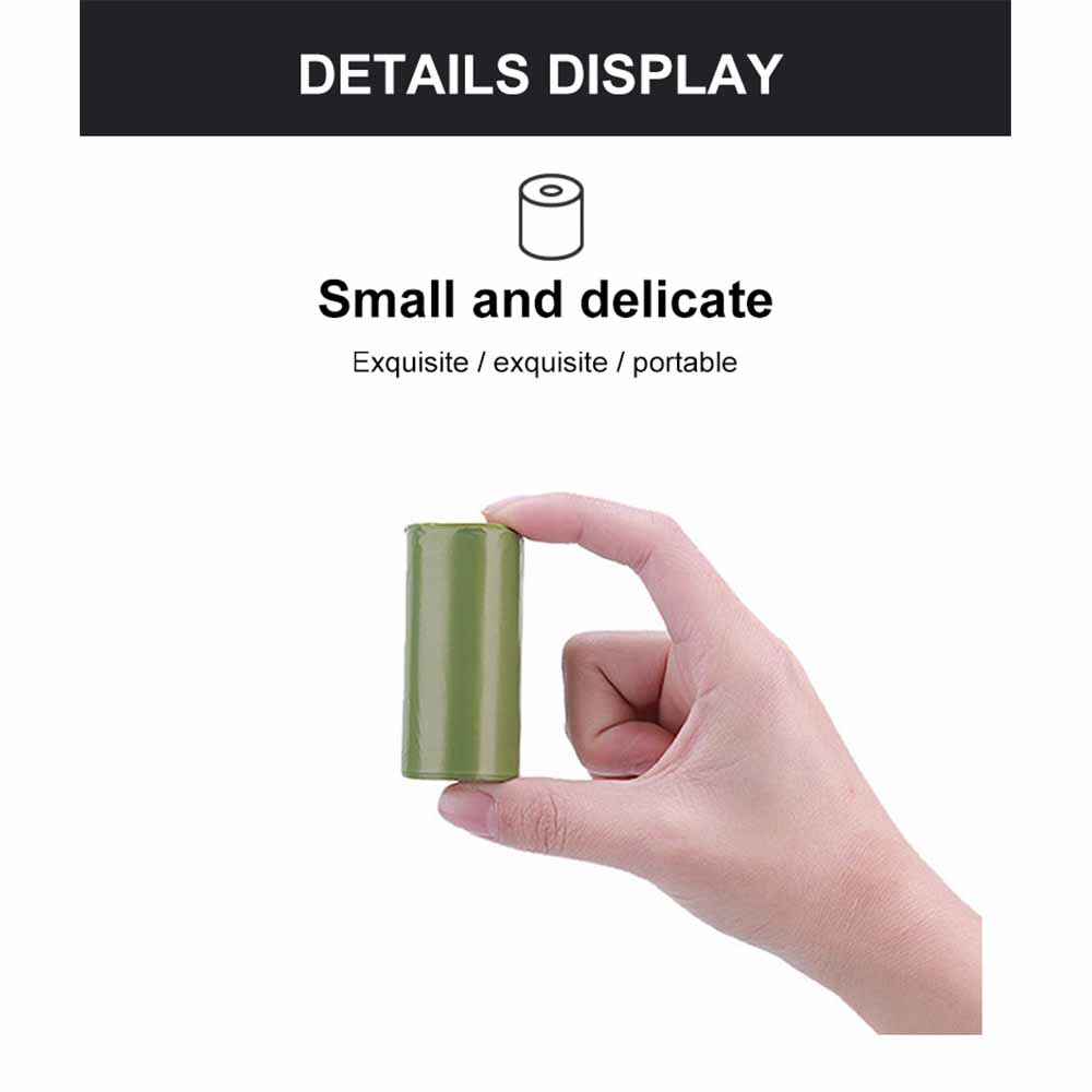 Kantong Plastik Kotoran Anjing Biodegradable Motif Paw 16 Roll - LT15P - Green