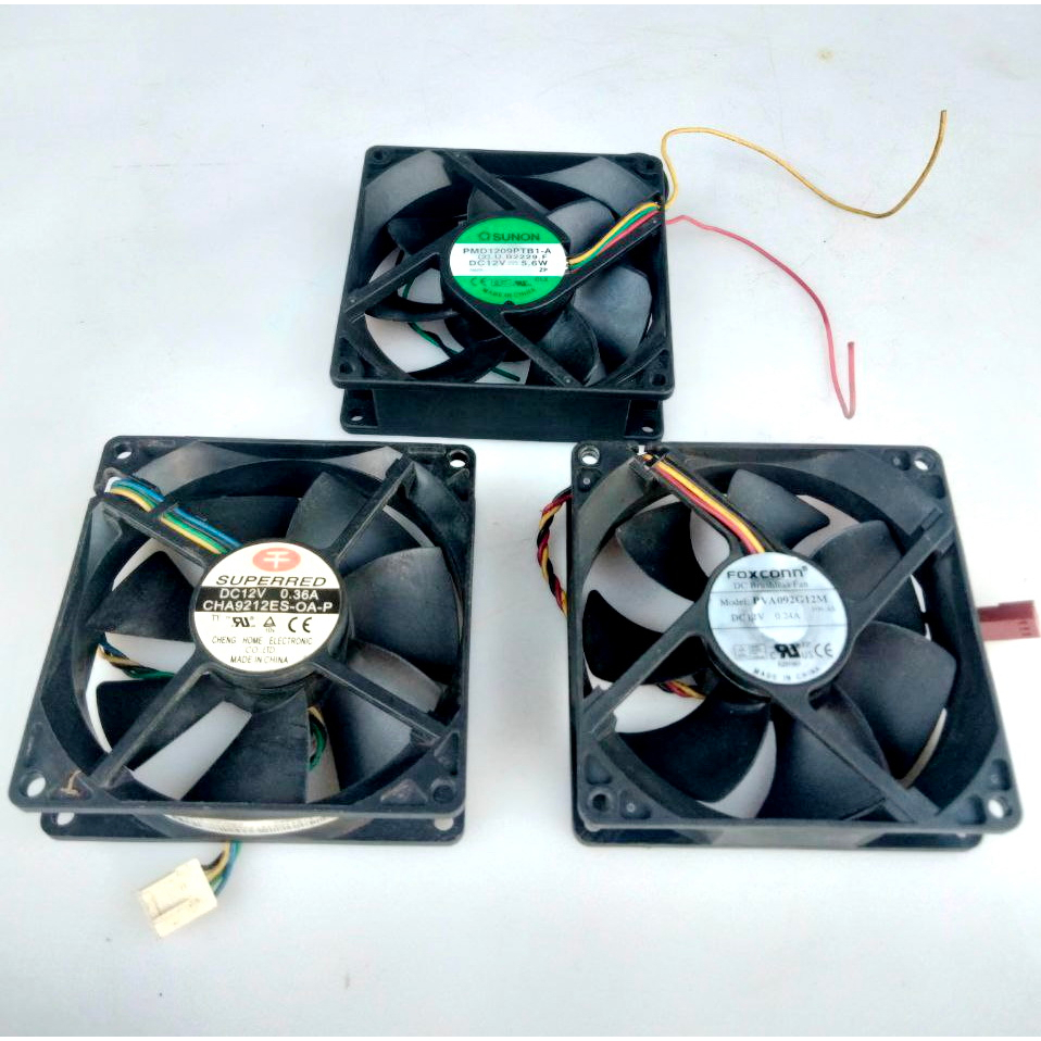 Fan Dc Brushless SUPERRED 12v 0.36A SUNON 12v 0.46A Foxcoon 12v 0.24A 9x9x2.5cm