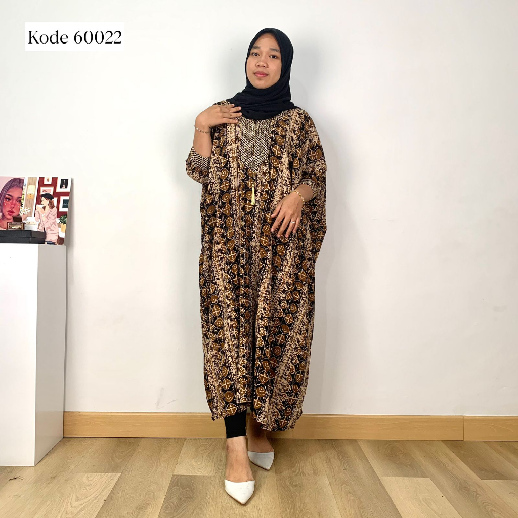 Baju Daster Batik I Daster Batik LD 140 I Daster Kaftan Batik I Daster Kaftan Jumbo