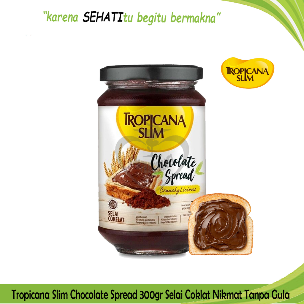 Tropicana Slim Chocolate Spread 300 Gram Selai Cokelat Rendah Gula