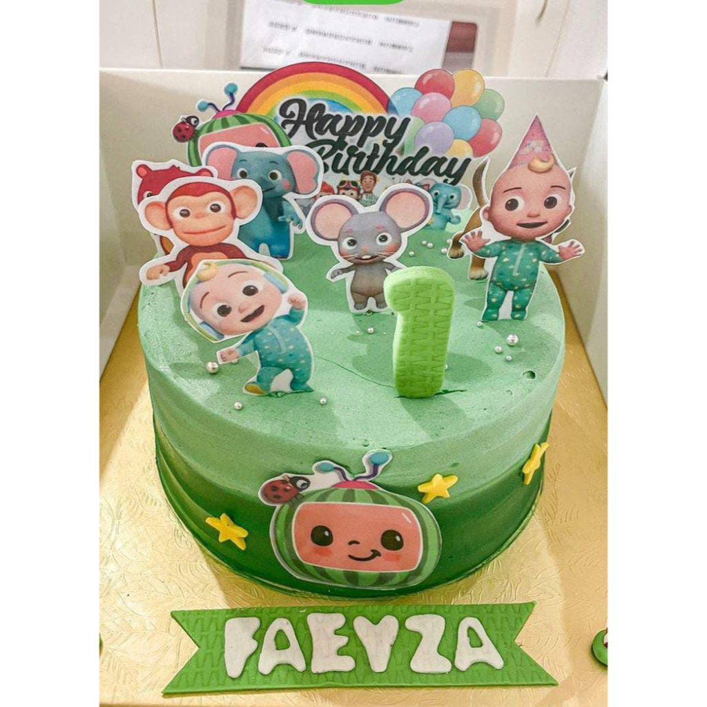 

Cake ulang tahun 2d topper kertas ekonomis ukuran 16cm