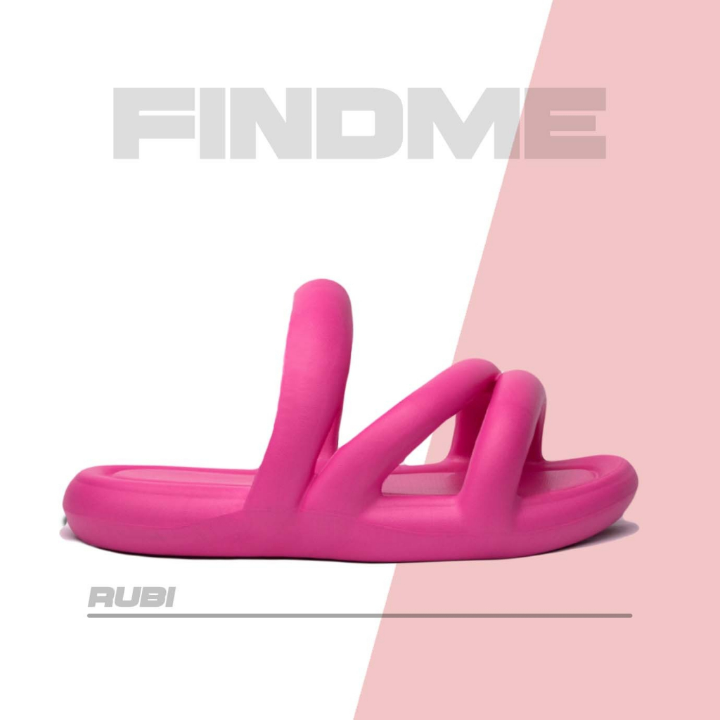 FINDME 36-41 RUBI SANDAL STRAP WANITA NYAMAN RINGAN ANTI SLIP IMPORT RUBBER SENDAL WEDGES