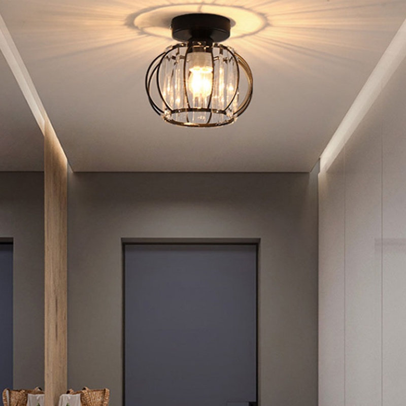 【Penjual Lokal】Lampu Plafon kristal Lampu Ceiling Minimalis Lampu Langit-langit Modern Lampu plafon rumah modern Termasuk bohlam E27