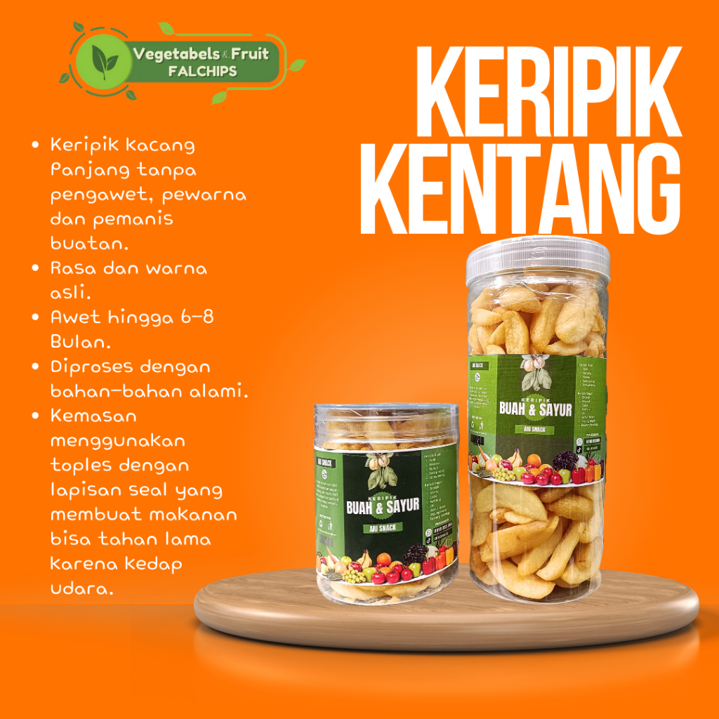 

Keripik Kentang Kripik Sayur Potato Gurih Healthy Snacks Renyah Premium