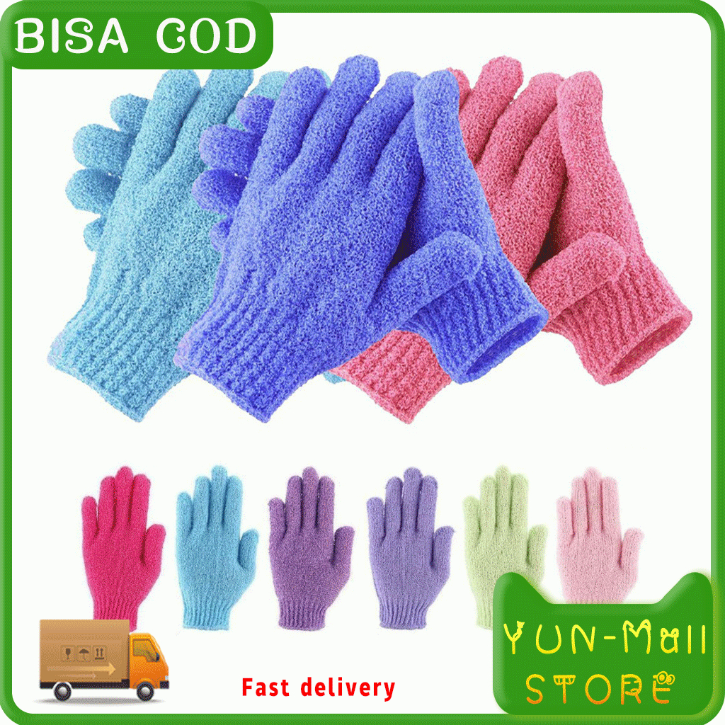 YUN Mall  Sarung Tangan Mandi Scrubber Exfoliating Tubuh Pijat Termurah