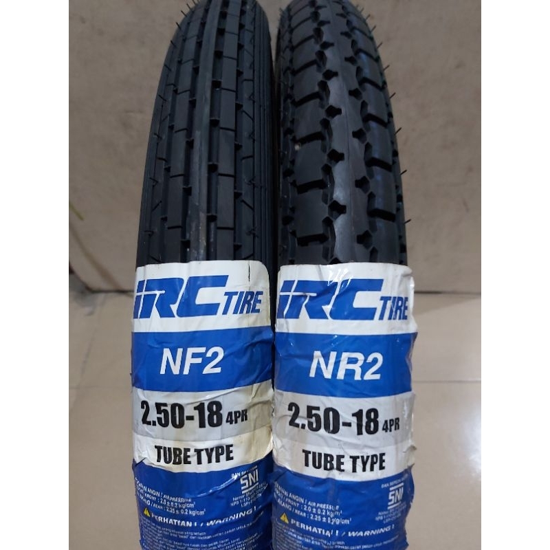 BAN MOTOR IRC 250 RING 18  NF2 NR2 BUNGA LURUS DAN PETAK UNTUK RX KING VIXION