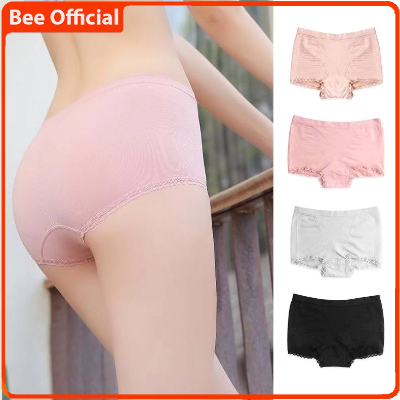 BEE - Celana Dalam Nyaman dipakai Wanita Briefs Elastis Seamless Mid Waist Bahan Katun CD 8104