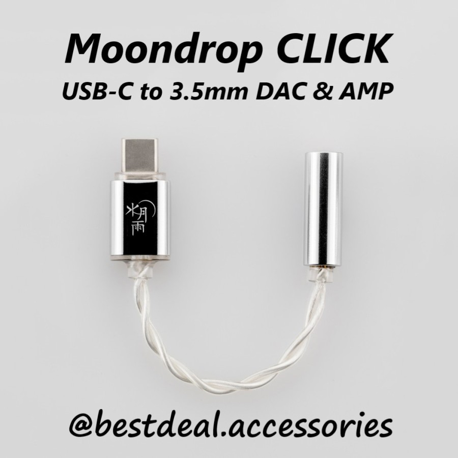 Moondrop Click USB-C to 3.5mm Headphone Jack Adapter DAC AMP Type-C
