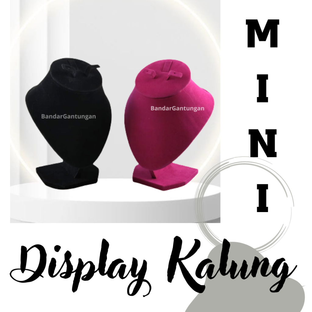 Display Kalung Mini Tempat Kalung Standing Kalung Pajangan Kalung Manekin Leher Mini-BH