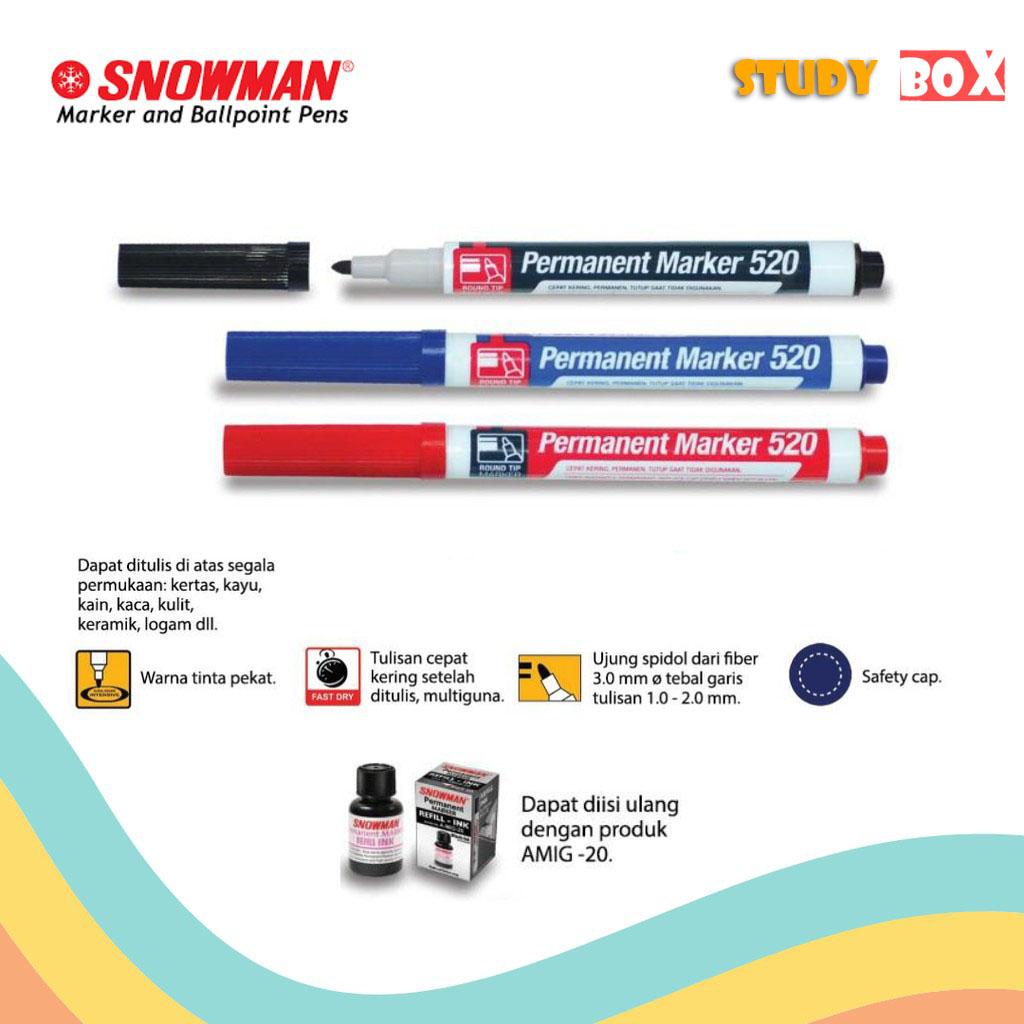 

SNOWMAN SPIDOL KECIL PERMANENT G-520 520