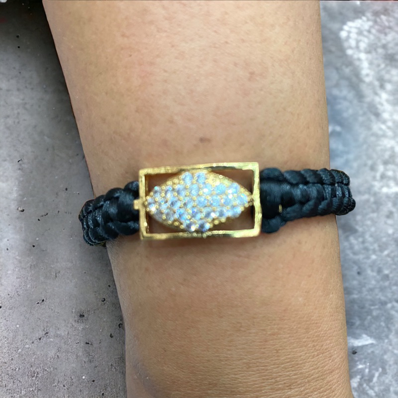 Gelang tangan wanita //gelang rajut tali //perhiasan //gelang lapis emas //gelang