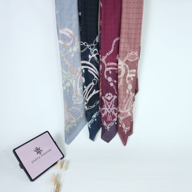 Shofa Fashion-Hijab segi empat voal motif premium Series ZD
