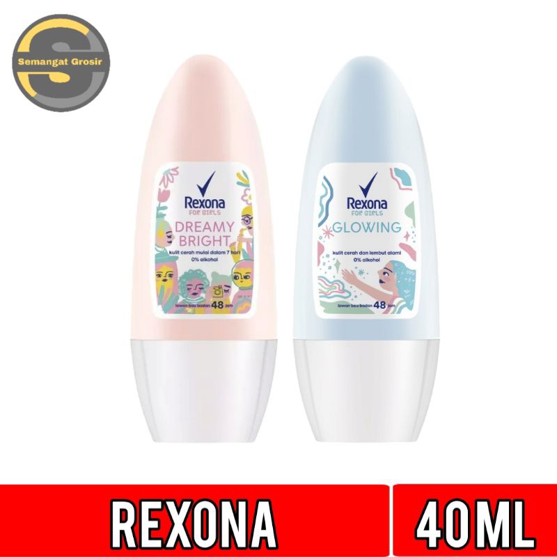 Rexona Roll On Deodorant Dreamy Bright 40ml (Deodorant Wanita Remaja)