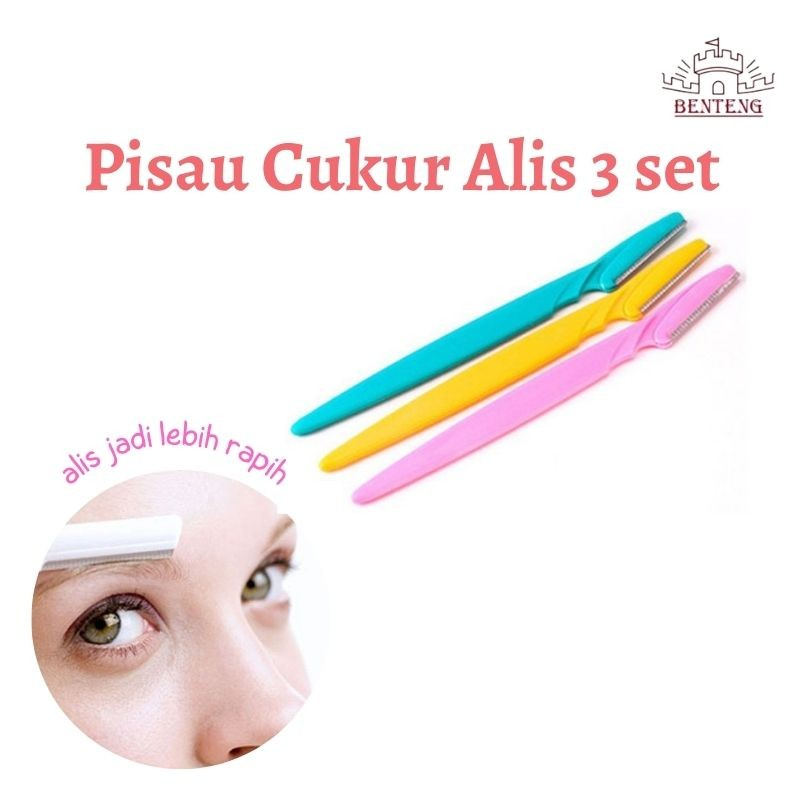 CA3- Pisau Cukur Bulu Alis Ketiak Jenggot 3pcs
