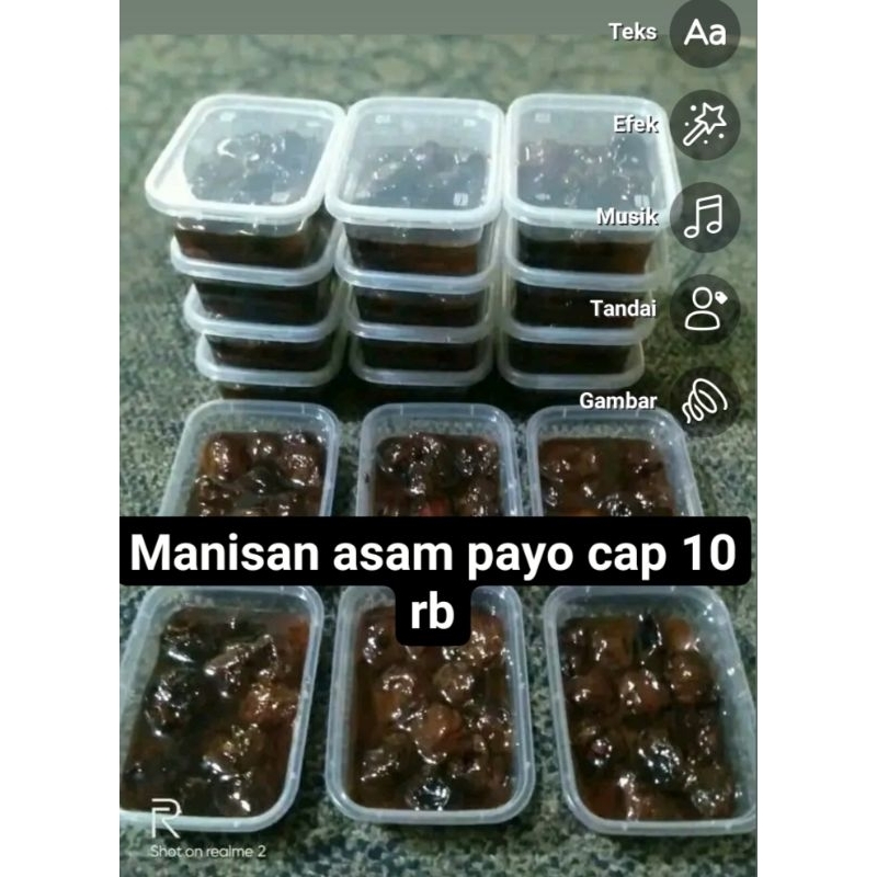 

manisan asam payo porsi 10 rb